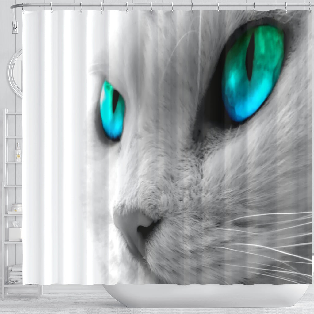 Cat Eyes Shower Curtain - Modern Style