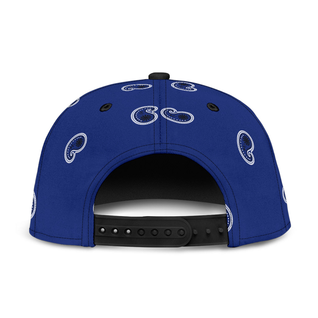 Royal Blue Bandana All Over Snapback Hat