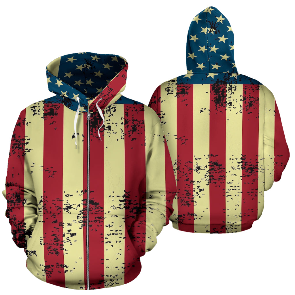 NP American Flag Zip Hoodie