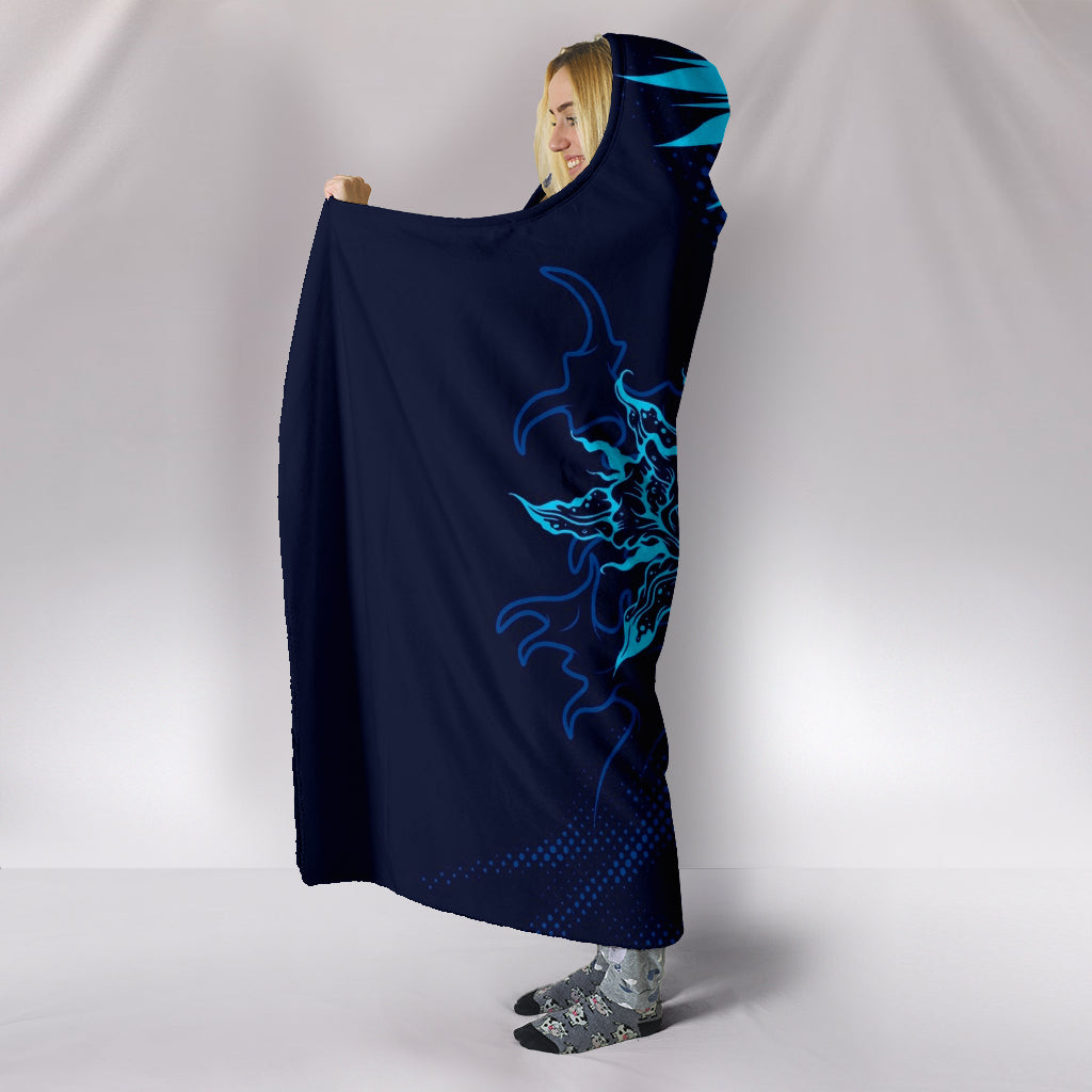3D Skull Art Hooded Blanket - Modern Style