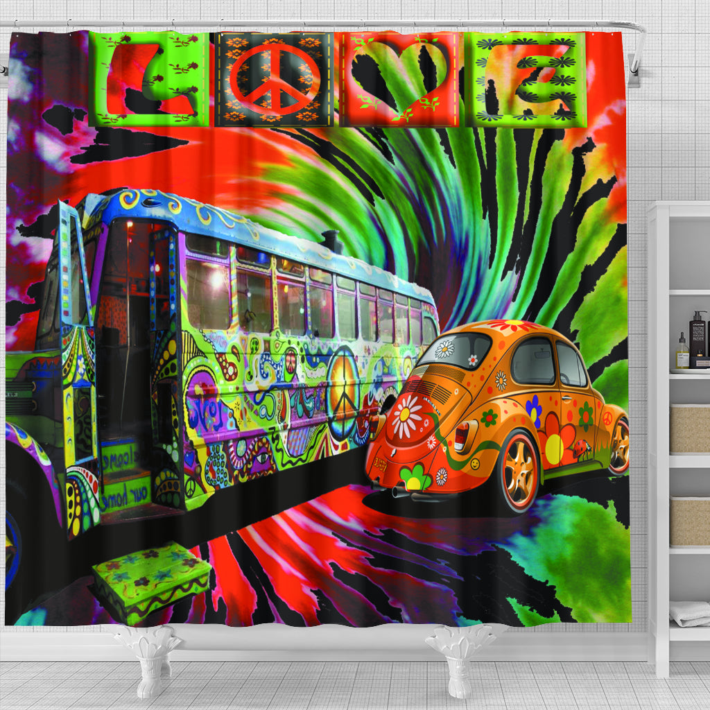 Crazy Colored Shower Curtain - Modern Style