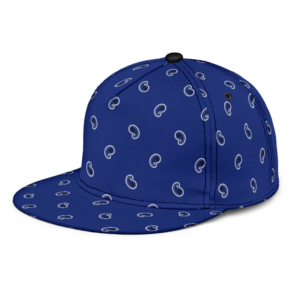 Royal Blue Paisley Snapback Hat