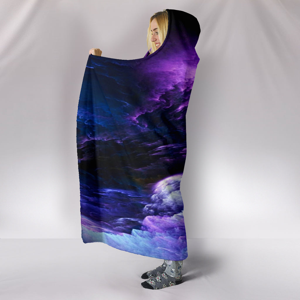 NP Purple Universe Hooded Blanket