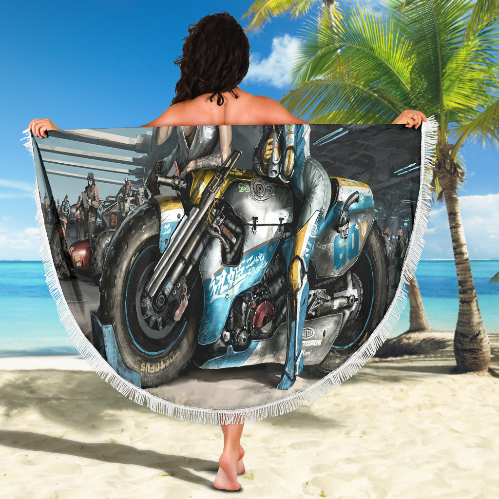 Fantasy Motorbike Beach Blanket - Modern Style