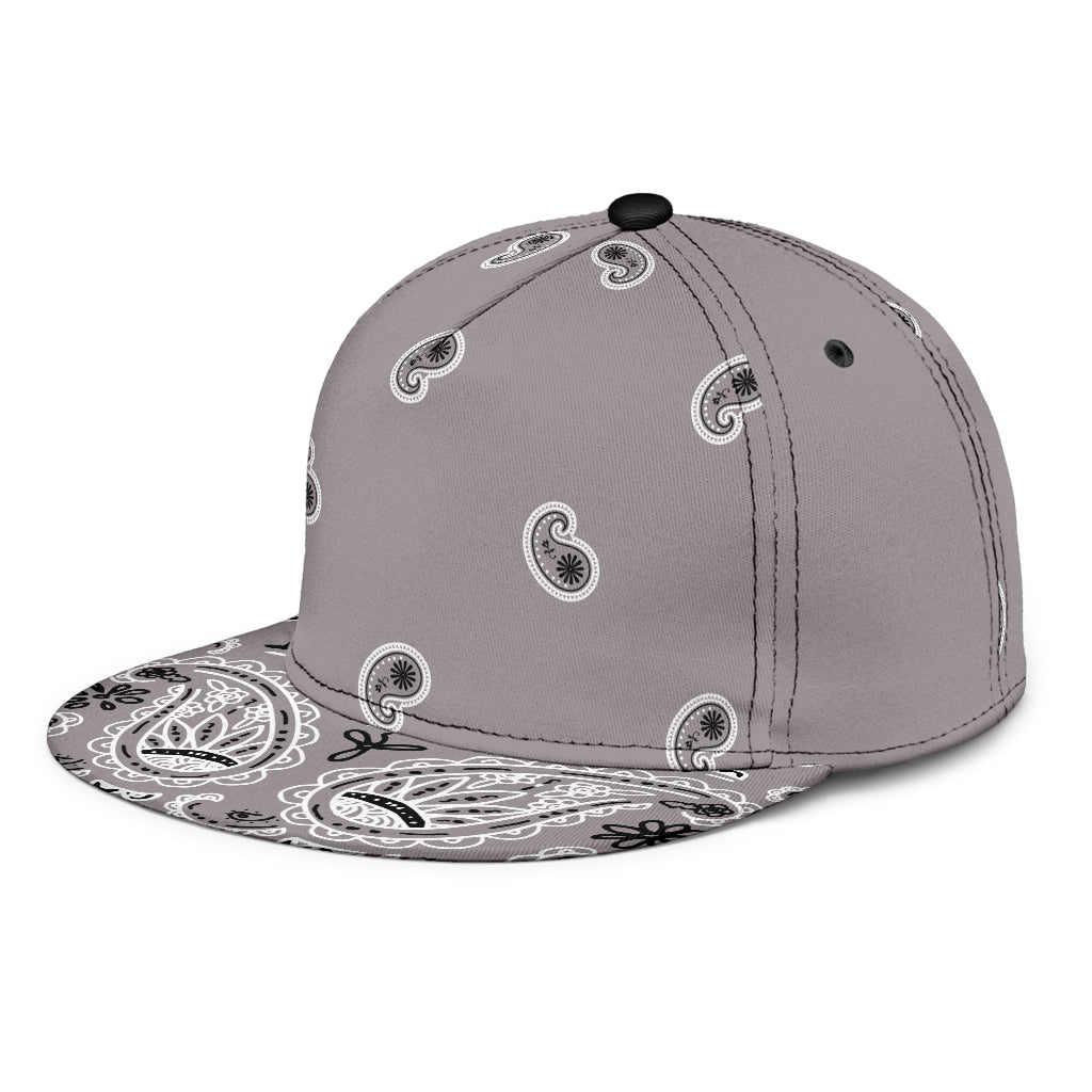 Classic Gray Bandana Snapback Cap