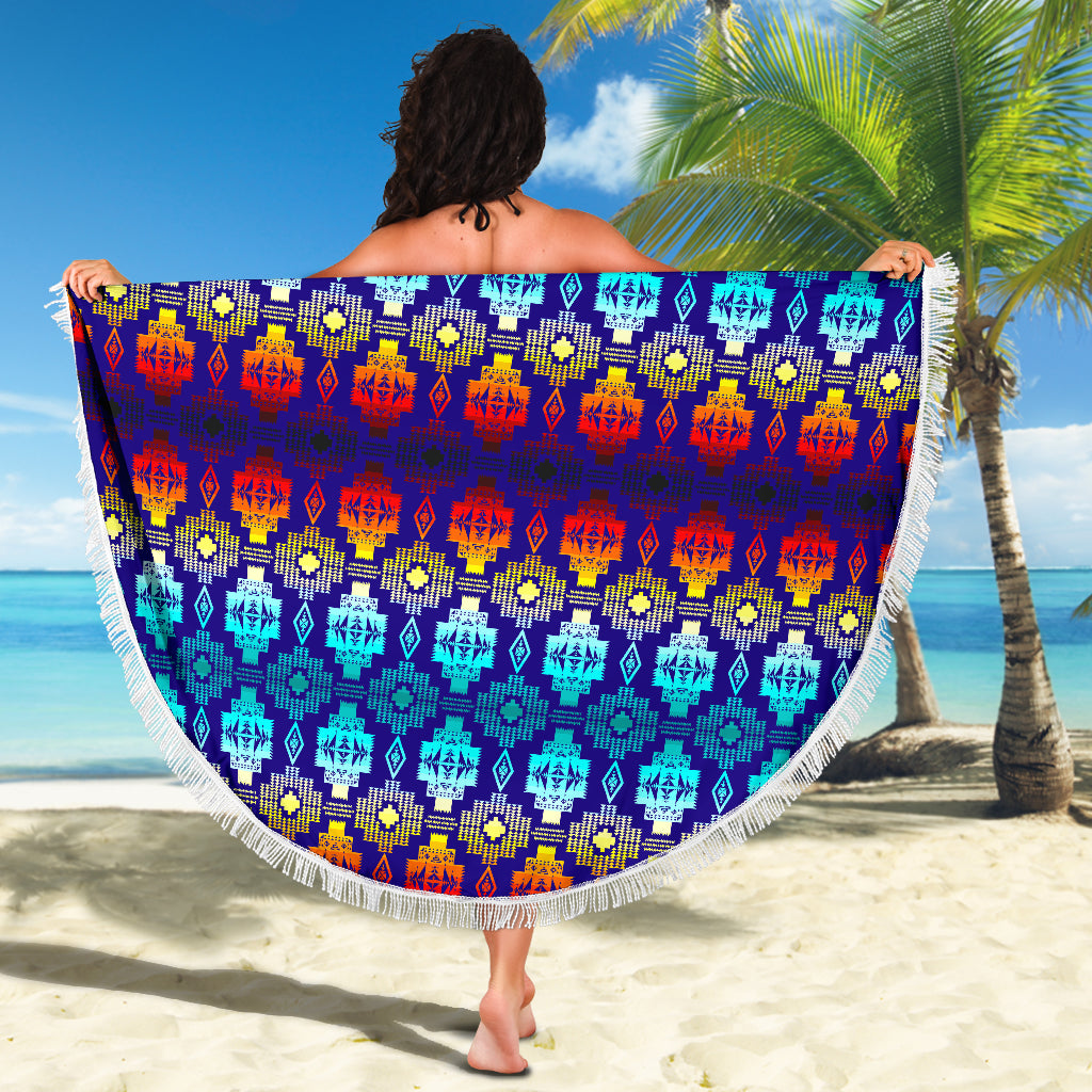 Blue Shades Beach Blanket - Modern Style