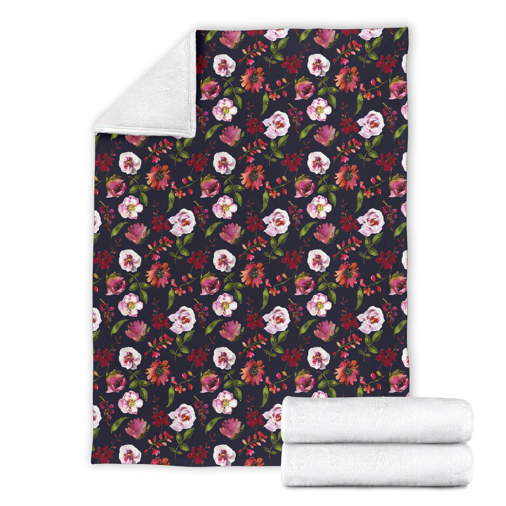 Floral Blush Pastel Roses Peonies - Throw Blankets