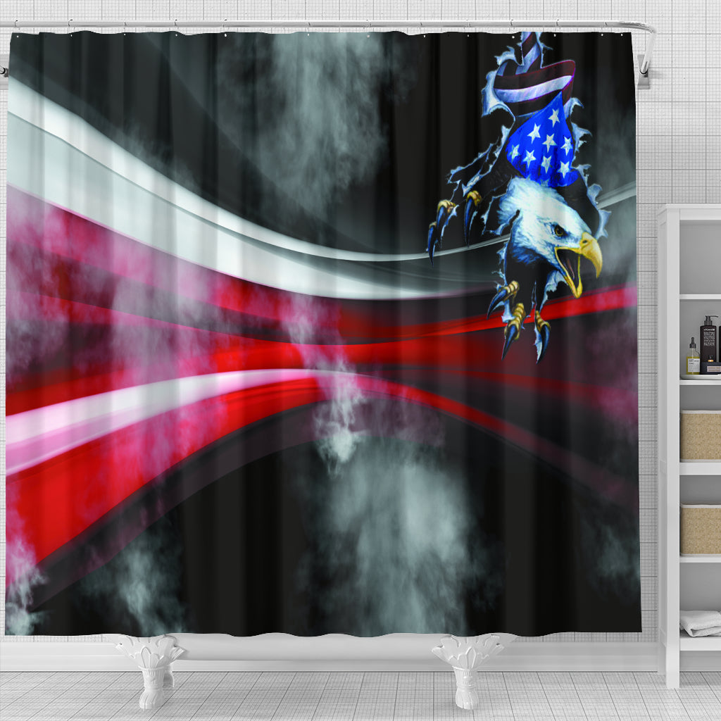 Eagle Flying Shower Curtain - Modern Style