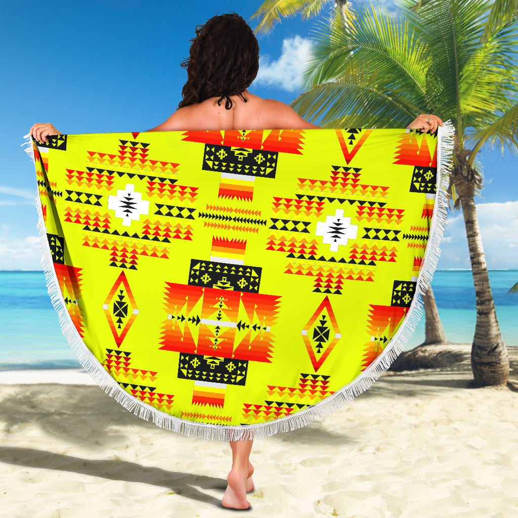 Seven Tribes Yellow Beach Blanket