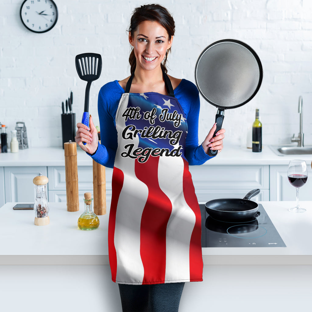 4th July Grilling Apron - Modern Style
