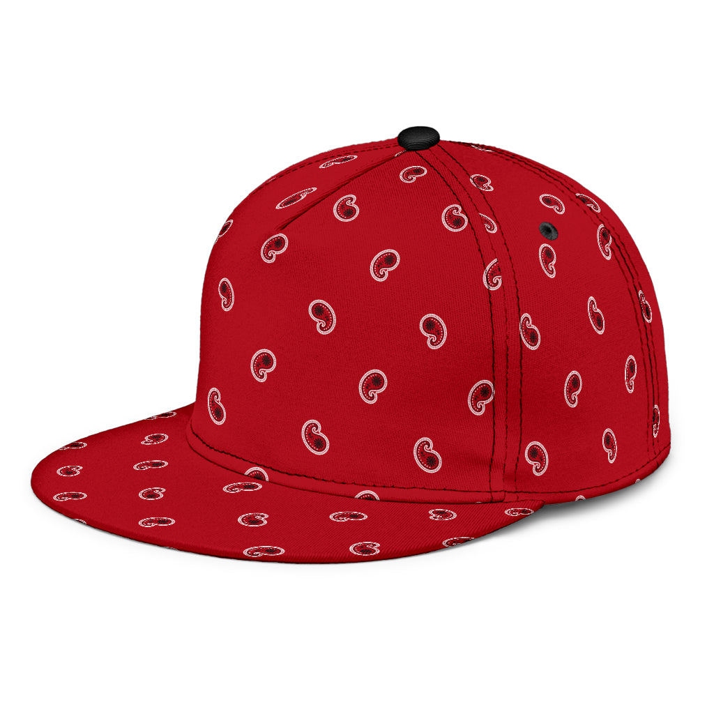 Classic Red Paisley Snapback Hat