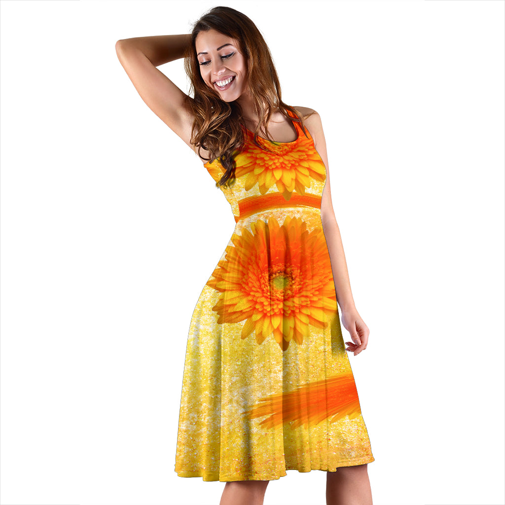 Orange Flower Dress
