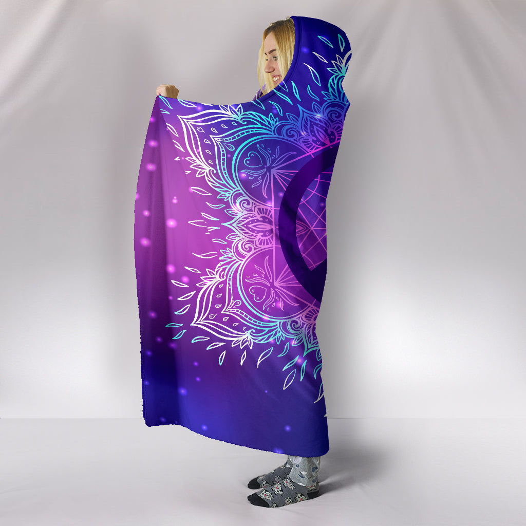 Peace Mandala Hoodie Blanket
