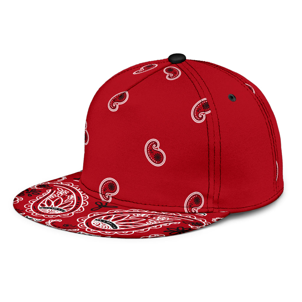 Classic Red Bandana All Over Snapback Hat