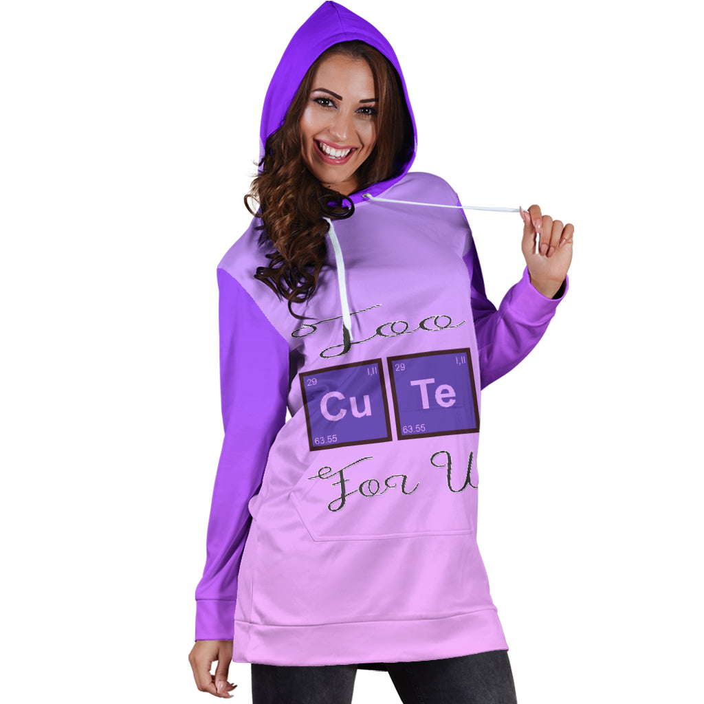 Too Cute For U Hoodie Dress 