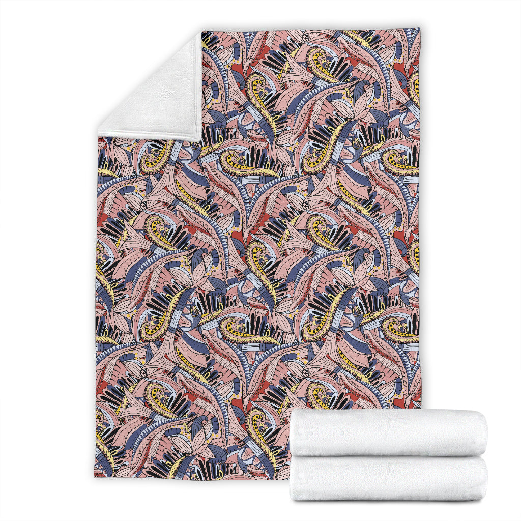 Funky Patterns In Pinks Blankets