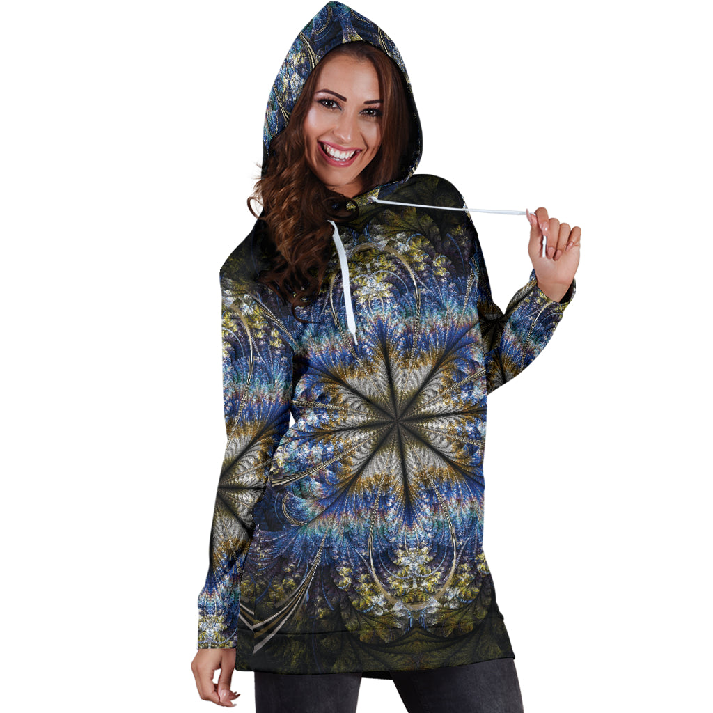 Fractal Mandala Hoodie Dress