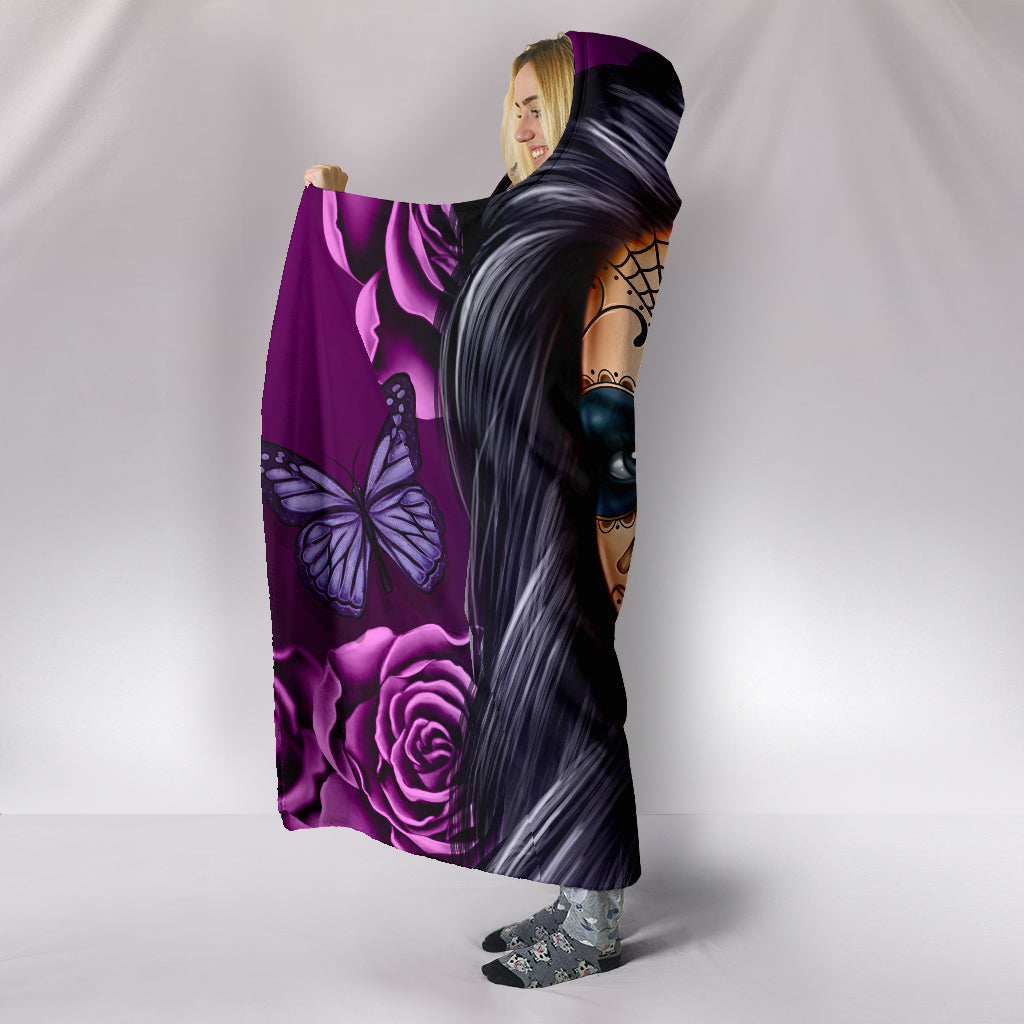 Calavera Hooded Blanket - Modern Style