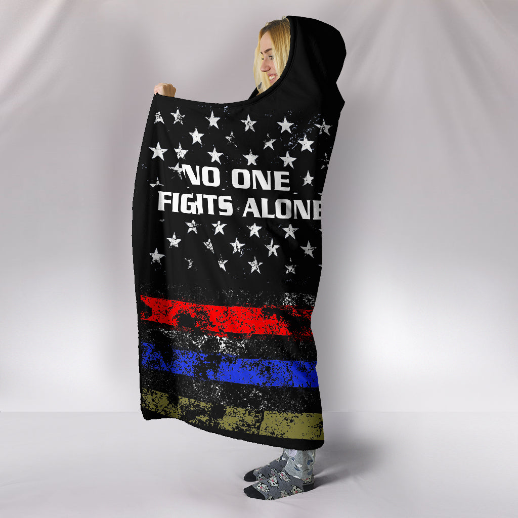 No One Fights Alone Hooded Blanket