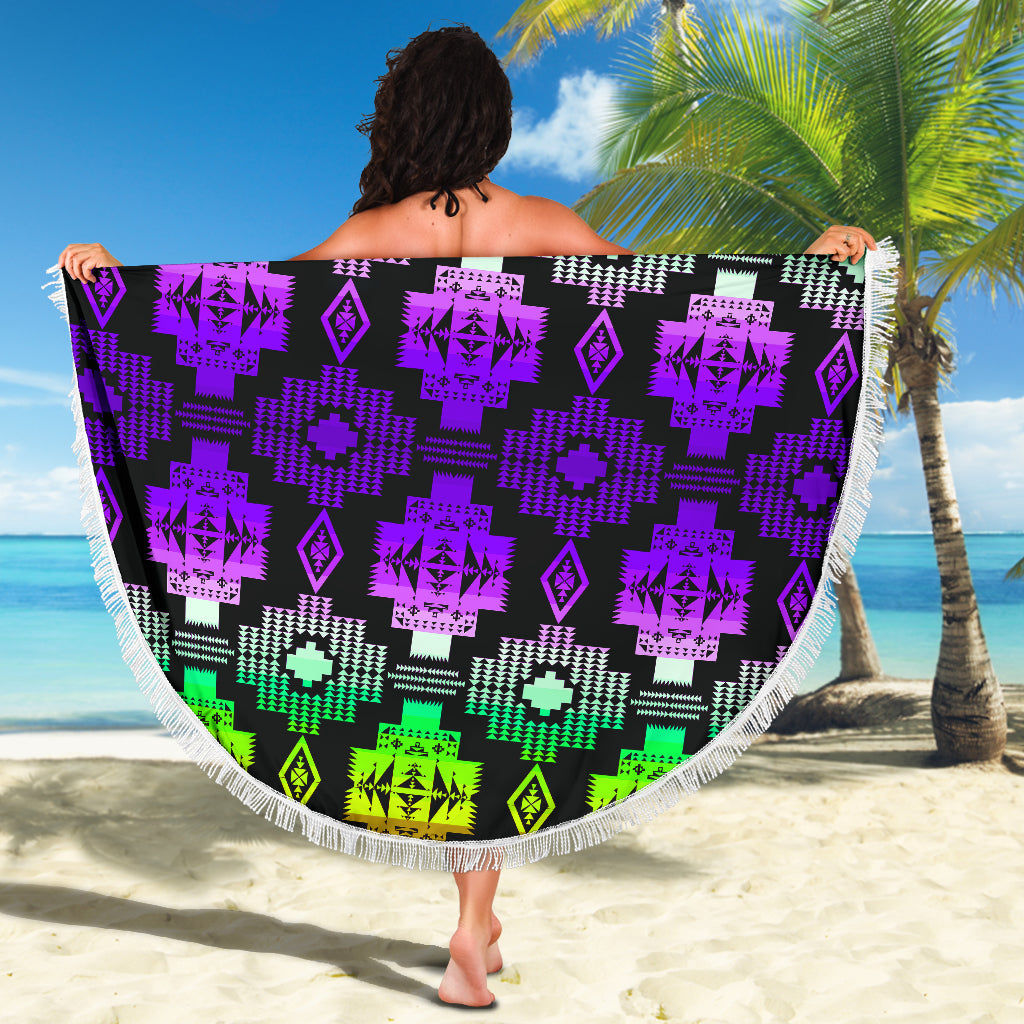 Seven Tribes 20 Shades Purple Beach Blanket