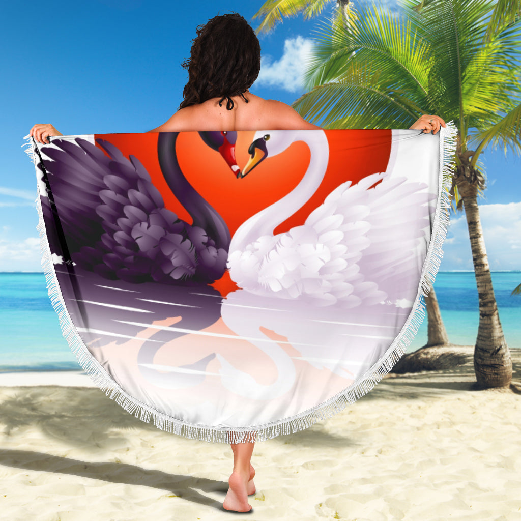 Swan Love Beach Blanket