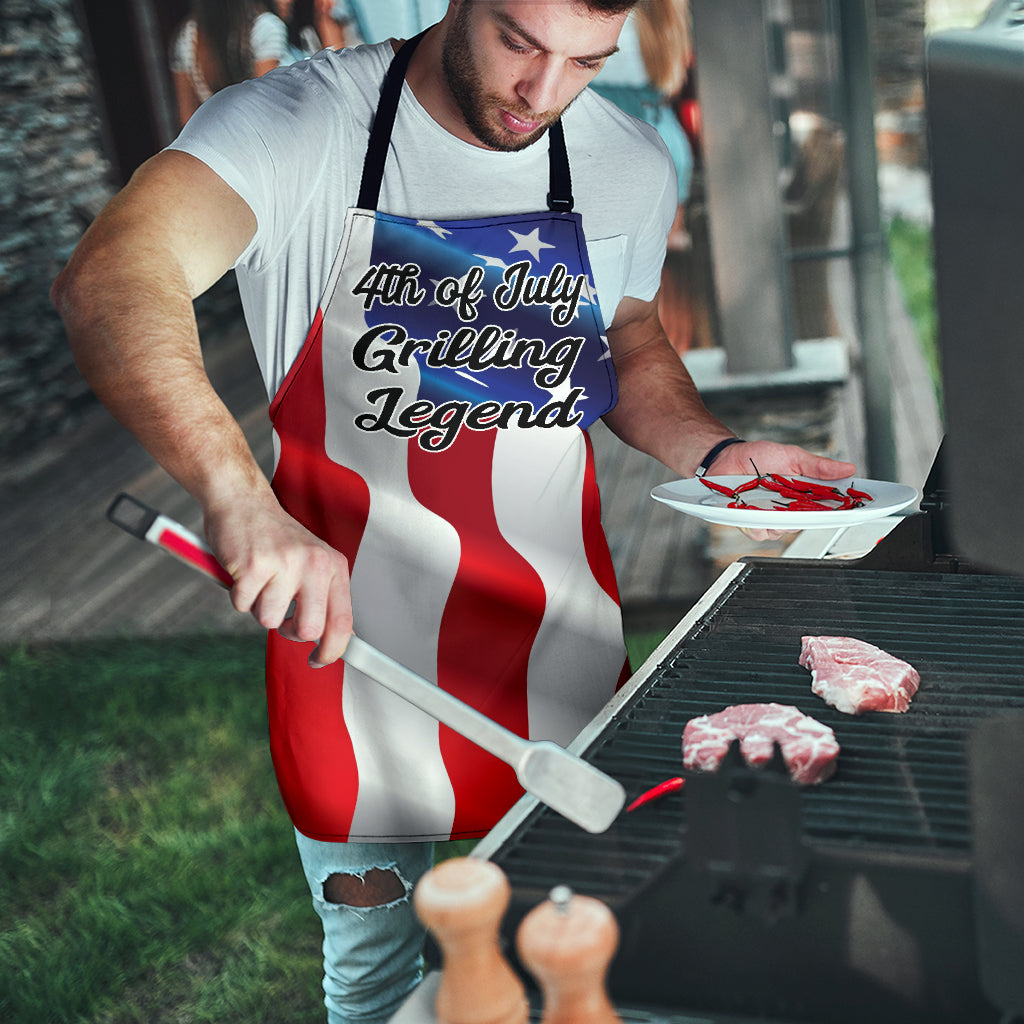 4th of July Grilling Apron - Modern Style