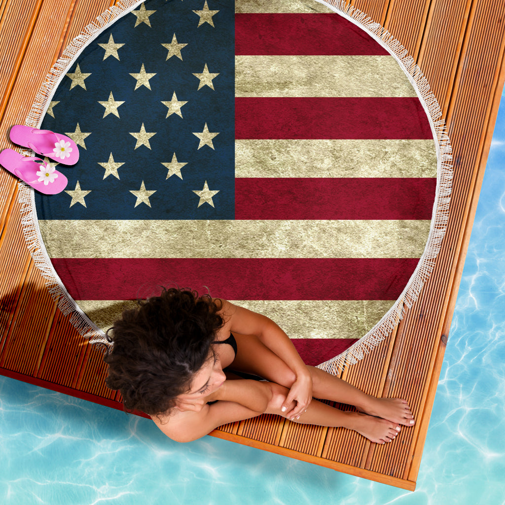US Flag Beach Blanket
