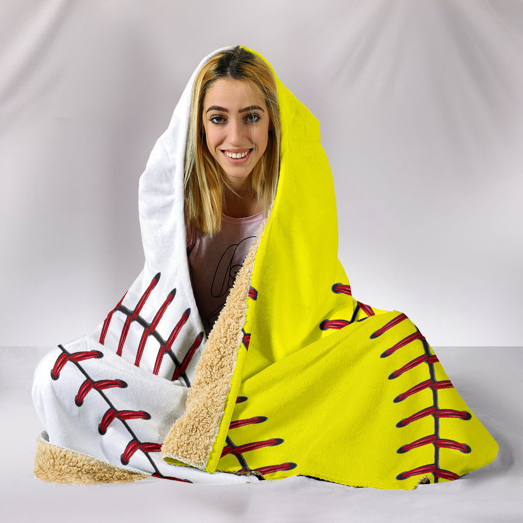 Softball Baseball Hooded Blanket