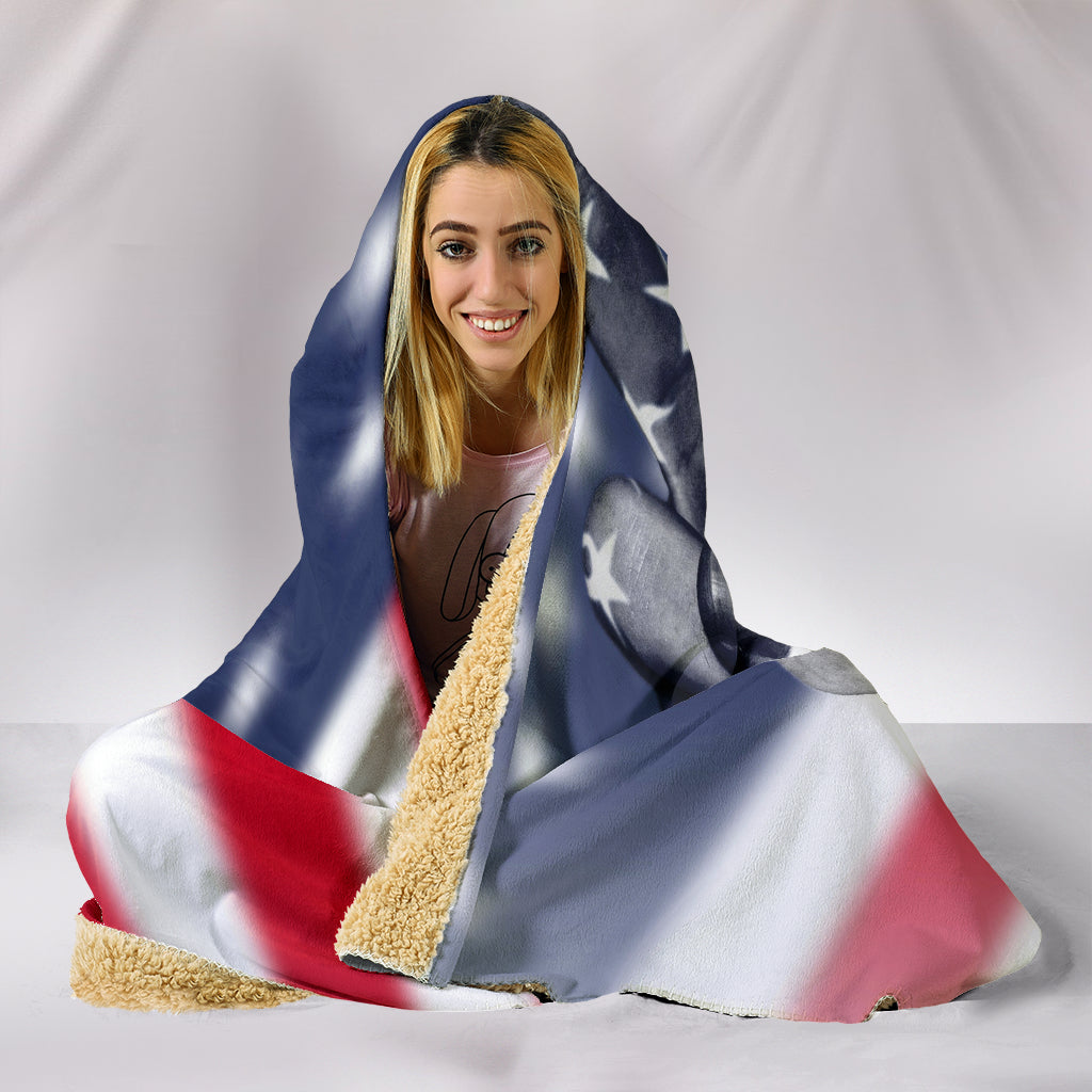 American Peace Hooded Blanket - Modern Style