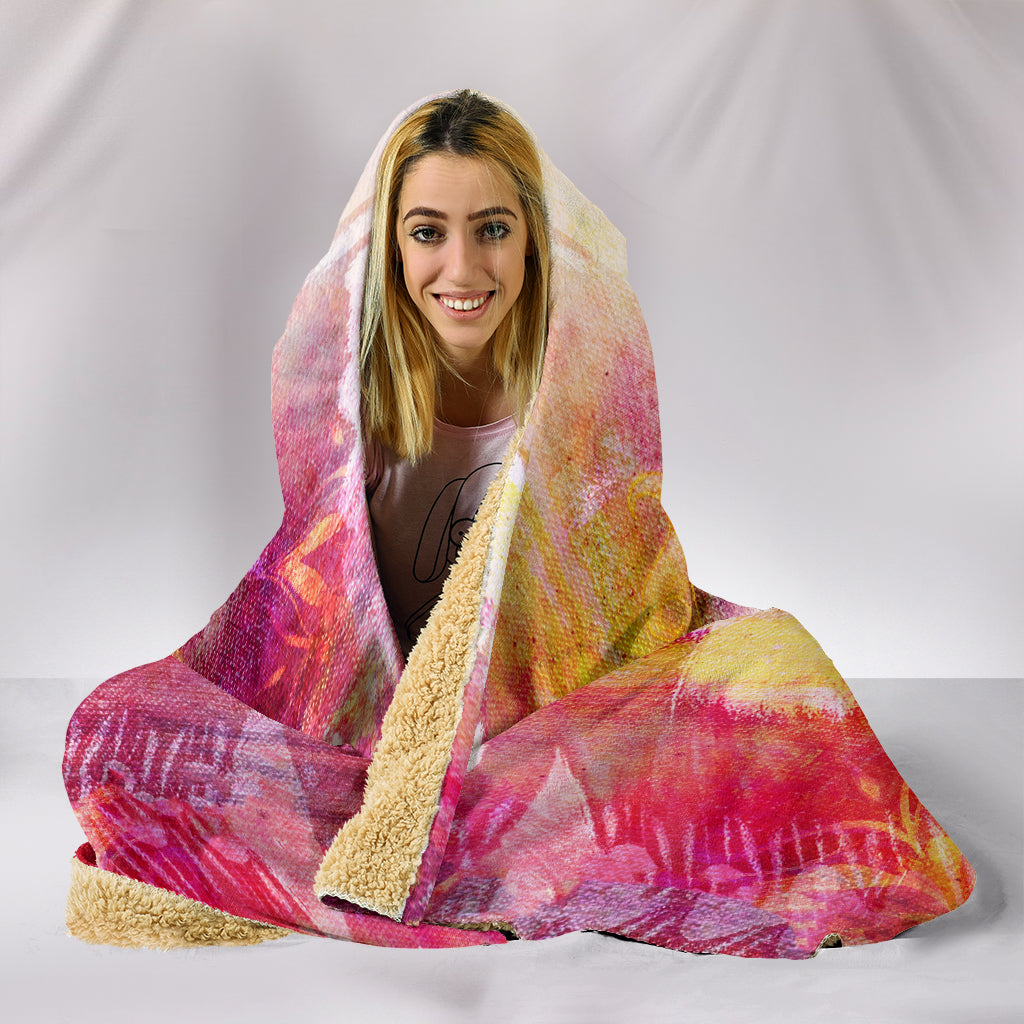 Pink Yoga Hooded Blanket