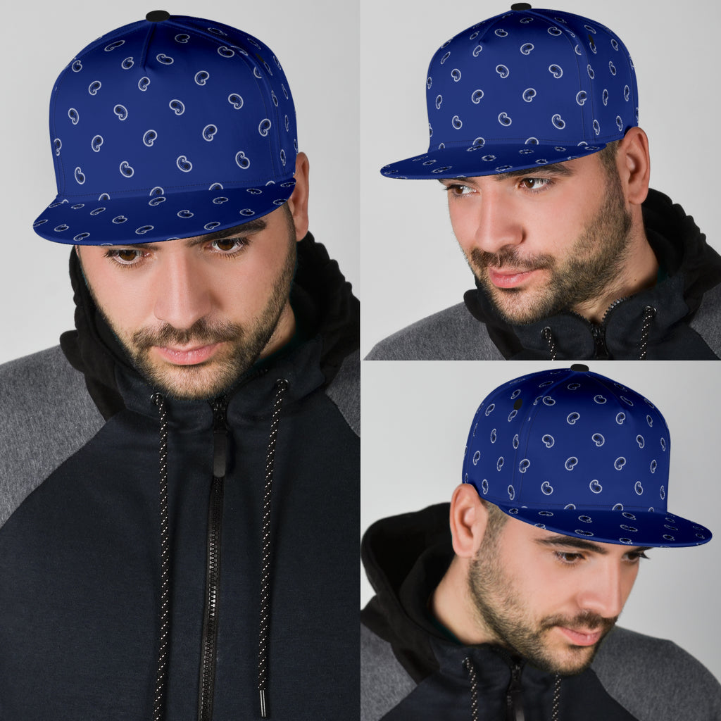 Royal Blue Paisley Snapback Hat