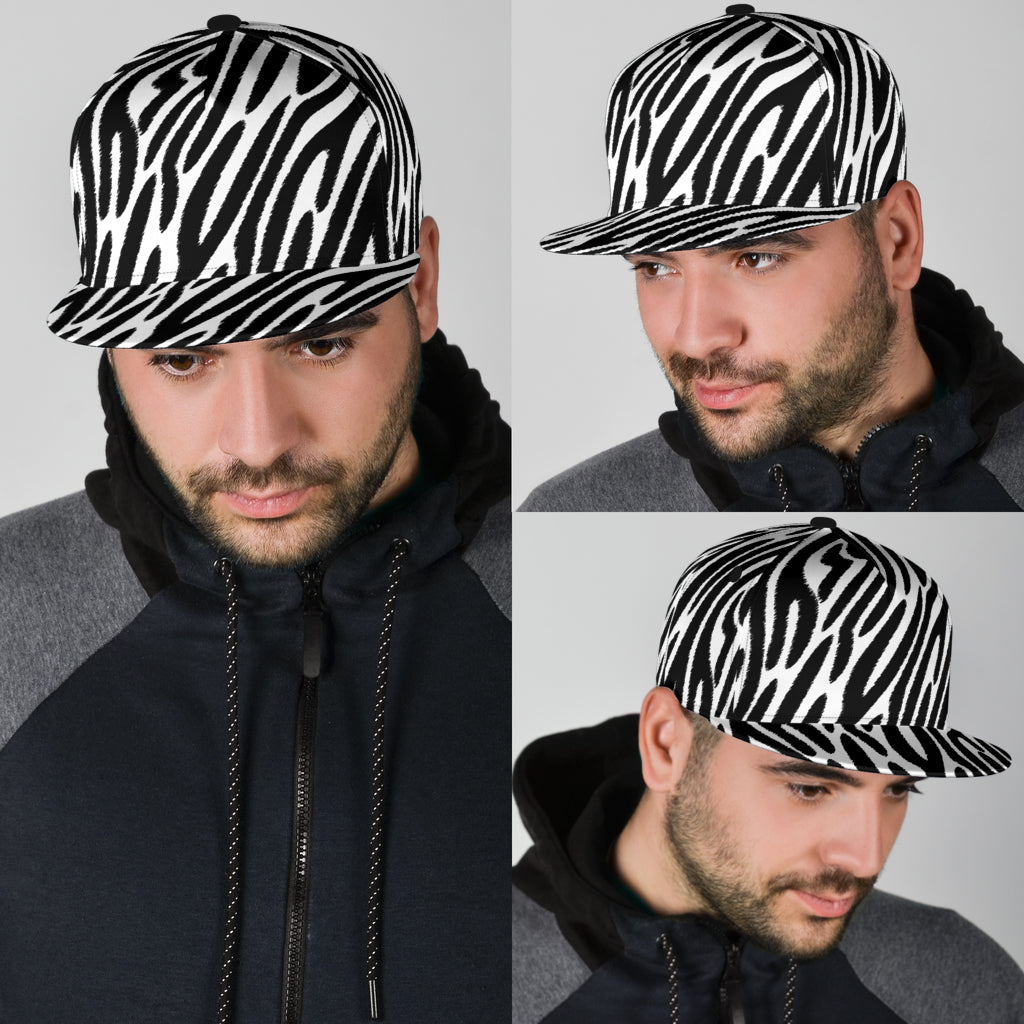 Snap Back Hat Zebra Animal Print