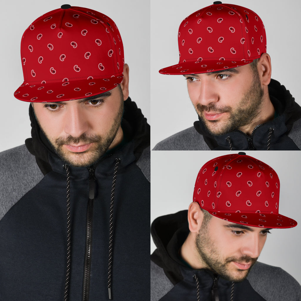 Classic Red Paisley Snapback Hat