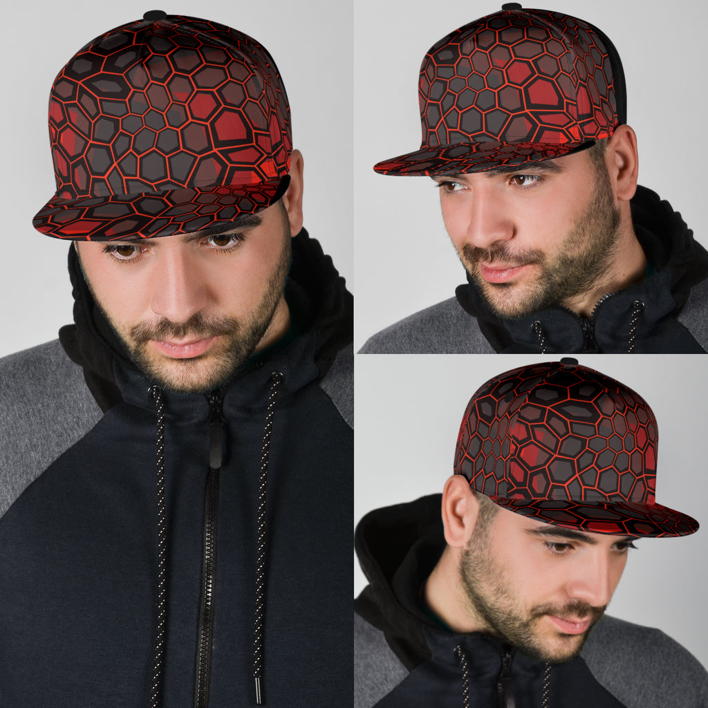 Red and Gray Snapback Hat