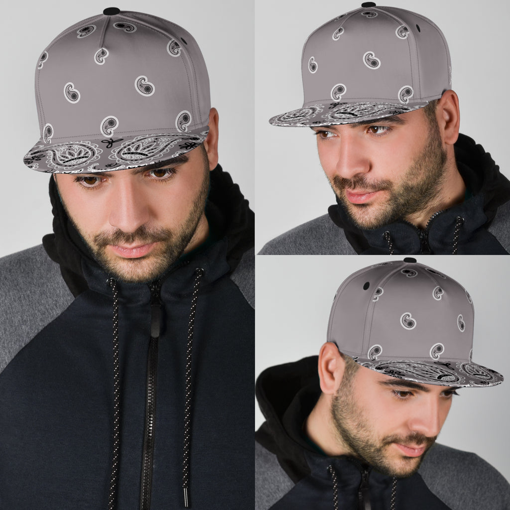 Classic Gray Bandana Snapback Cap