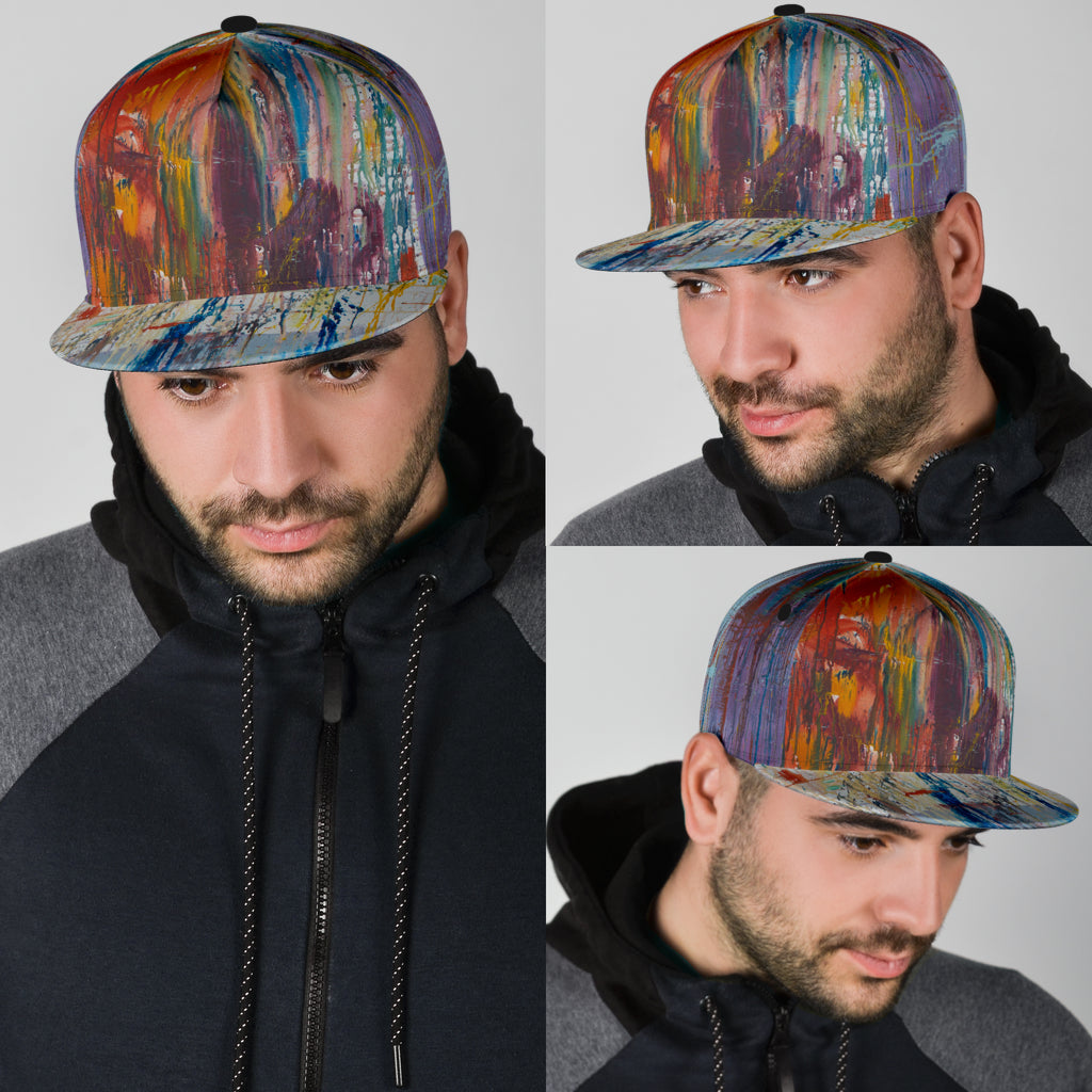 Drizzled Snapback Cap from Expressionistic Fine Art Painting